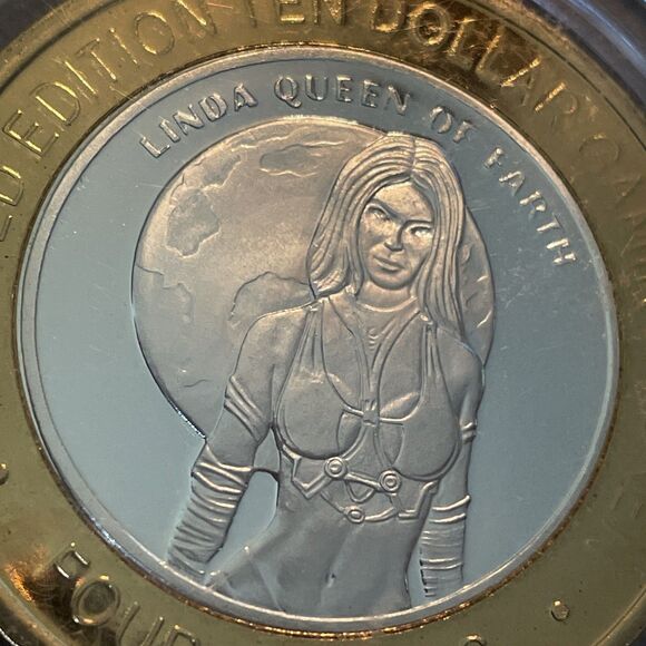 Four Queens Limited Edition $10 Token.  Linda Queen Of Earth. - Picture 5 of 5